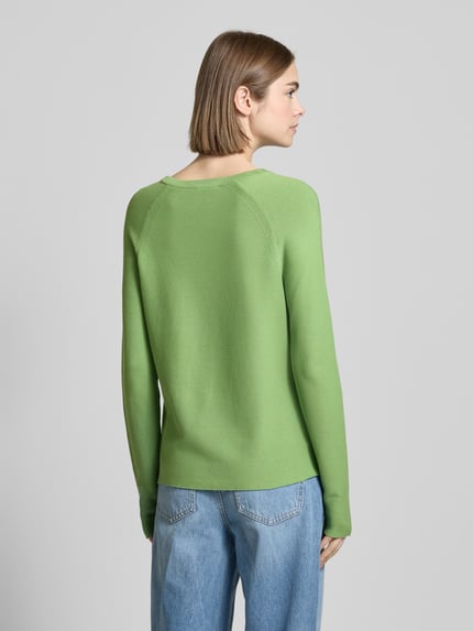 Marc O'Polo DENIM Gebreide pullover met geribde ronde hals Lichtgroen - 5