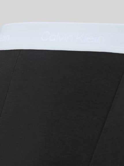 Produktfoto, Regular Fit Trunks aus Baumwoll-Mix im 3er-Pack von Calvin Klein Underwear, mehrfarbig mit Logo-Bund und glatter Textur