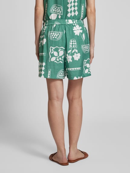 ICHI Shorts mit elastischem Bund Gruen 5