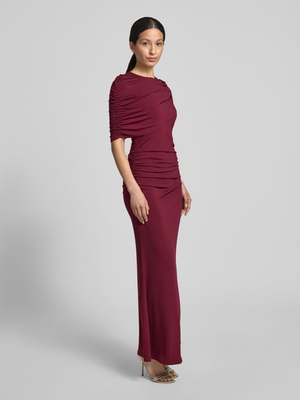 VERO MODA Nauwsluitende avondjurk met korte cape model 'KASSANDRA' Bordeaux - 1