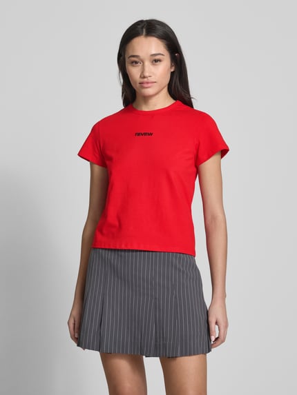 REVIEW T-Shirt mit Label-Print Kirsche 4