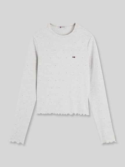 Tommy Jeans 롤링 헴 디테일 긴팔 티
