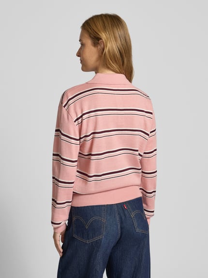 LeGer Sweter z dzianiny o kroju regular fit z dodatkiem wełny model „Lilith” Różowawy 5