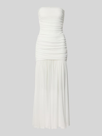 Bardot Abendkleid mit Raffungen Modell 'SOLANA' Offwhite 2