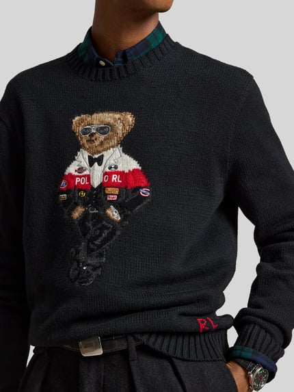 Polo Ralph Lauren Pullover mit Bären-Intarsie Black 3