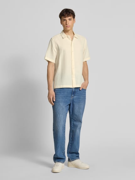 ONLY & SONS Regular Fit Freizeithemd aus reiner Baumwolle Offwhite 1