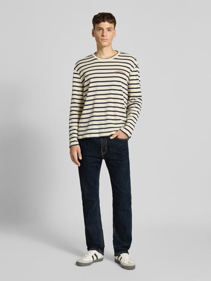 Levi's® Jeansy o kroju regular fit z wpuszczanymi kieszeniami model ‘505™’ Granatowy 1