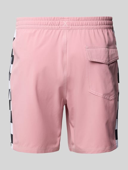 Quiksilver Relaxed Fit Badeshorts mit Label-Patch Rosa 3