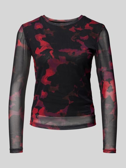 b.young Longsleeve mit Rundhalsausschnitt Modell 'Paloma' Hellrot Melange 2
