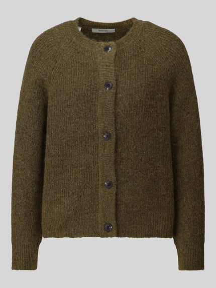 Selected Relaxed Fit Strickjacke aus Woll-Mix Modell 'LULU' Oliv 2