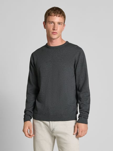 JACK & JONES Longsleeve mit Rundhalsausschnitt Dunkelgrau Melange 4