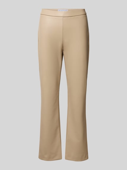 Raffaello Rossi Flared Bootcut Hose in Leder-Optik Modell 'MACY' Sand 2