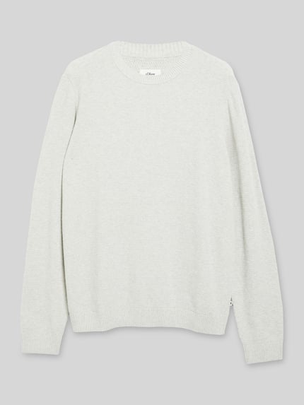 s.Oliver RED LABEL Regular Fit Pullover aus reiner Baumwolle Offwhite 2