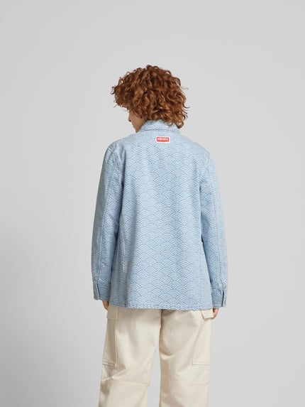 Kenzo Jeansjack met all-over motief Jeansblauw - 5