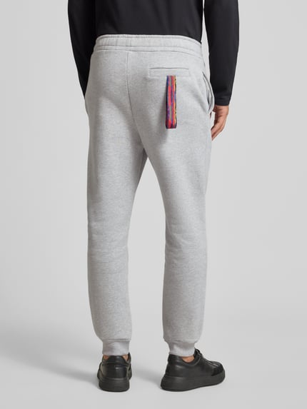 Carlo Colucci Sweatpants mit elastischem Bund Hellgrau Melange 5