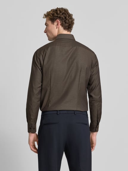 OLYMP Regular Fit Businesshemd mit Kentkragen Dunkelbraun 5