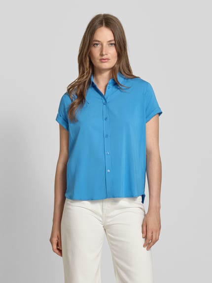 Samsøe Samsøe Regular Fit Bluse mit Knopfleiste Modell 'MAJAN' Blau 4