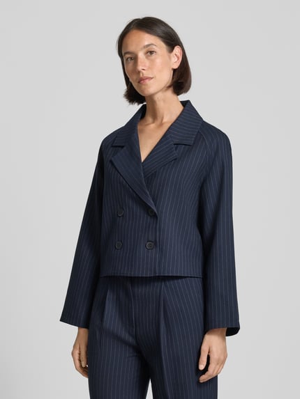LOLLYS LAUNDRY Korte blazer met reverskraag, model 'Amin' Donkerblauw - 4