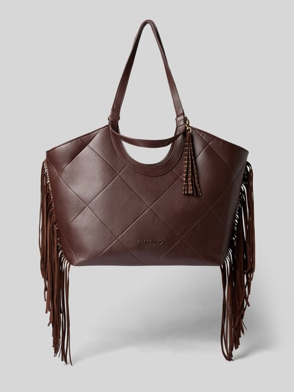 Valentino Bags Shopper mit Fransen Modell 'ASTRID' Dunkelbraun 1