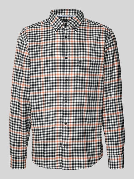 OLYMP Level 5 Slim Fit Freizeithemd aus reiner Baumwolle mit Button-Down-Kragen BLACK 2
