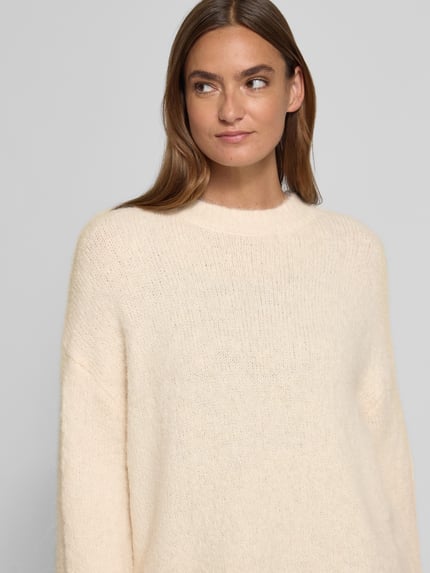 Selected Oversized gebreide pullover van alpacamix, model 'GABRIELLA' Offwhite - 3