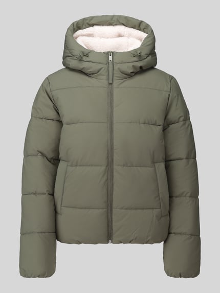 Tom Tailor Denim Regular fit pufferjack met capuchon Olijfgroen - 2