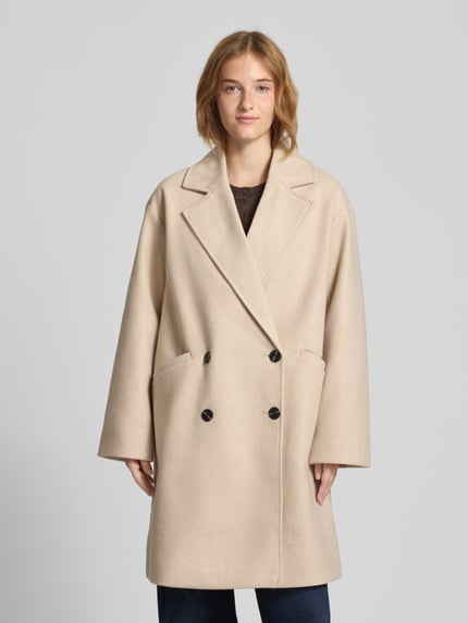 ONLY Oversized lange jas met reverskraag, model 'BLAKE' Zand gemêleerd - 4