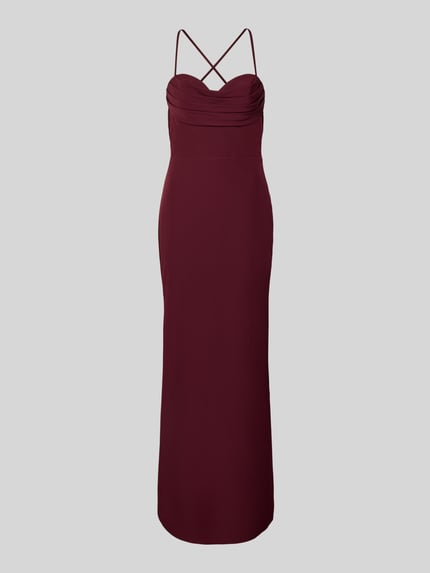 Laona Abendkleid mit Herz-Ausschnitt Dunkelrot 2