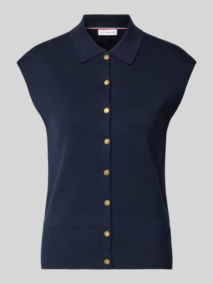 Tommy Hilfiger Relaxed Fit Weste aus Baumwoll-Mix Marine 2