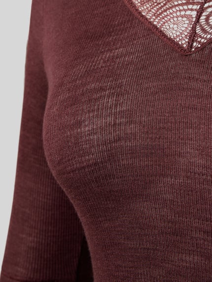 HANRO Shirt met 1/2-mouwen Middenbruin - 2