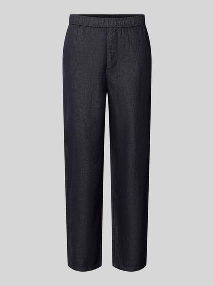 barrel fit broek van mix van katoen en linnen model 'BARREL HARVEY' Shop The Look MANNEQUINE