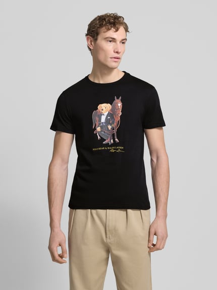 Polo Ralph Lauren T-Shirt mit Label-Print und Rundhalsausschnitt Black 4