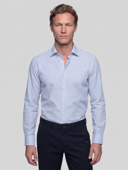 OLYMP Regular Fit Businesshemd mit Kentkragen Bleu 4