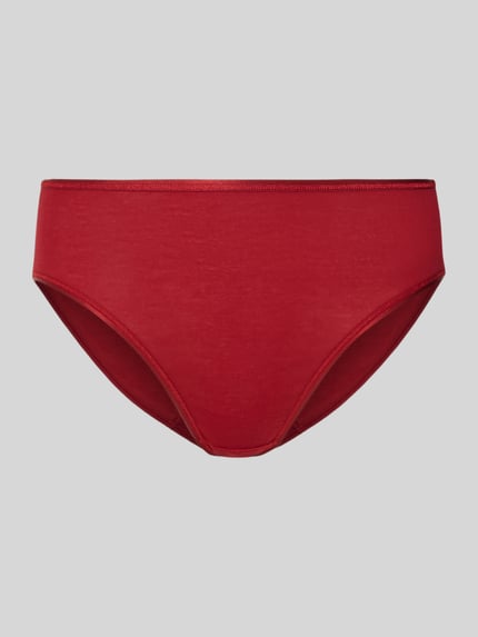 HANRO Slim fit slip van puur katoen, model 'Midi' Rood - 1