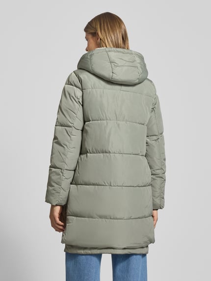 ONLY Płaszcz pikowany o kroju regular fit z kapturem model ‘KELLY’ Trzcinowy 5