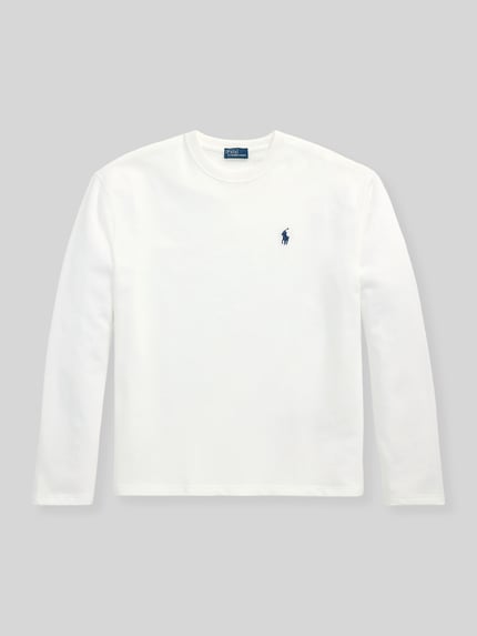 Polo Ralph Lauren Relaxed Fit Langarmshirts aus reiner Baumwolle Weiss 2
