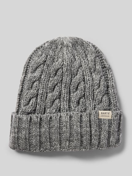 Barts Beanie mit Label-Detail Modell 'Kaen' Silber Melange 1