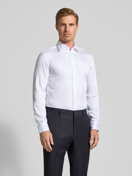 BOSS Slim Fit Businesshemd aus reiner Baumwolle Modell 'HANK' Weiss 4