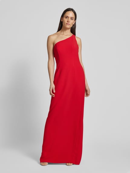 Vera Wang Bride Avondjurk in one shoulder-design, model 'ALPES' Rood - 4