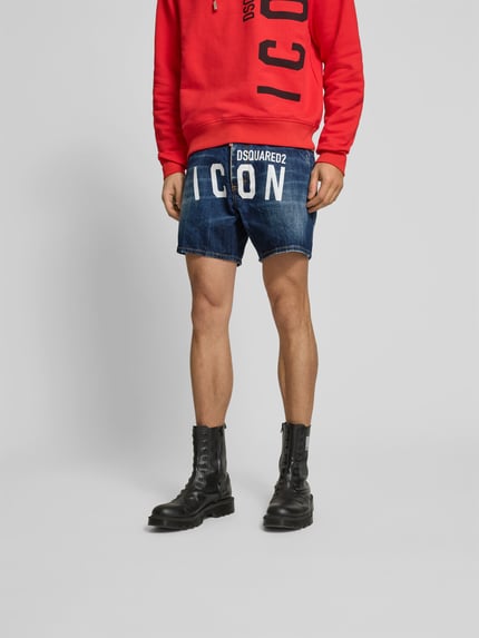 Dsquared2 Szorty jeansowe o kroju regular fit z bawełny Niebieski 4