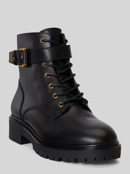 Lauren Ralph Lauren Schnürstiefel aus echtem Leder Black 1