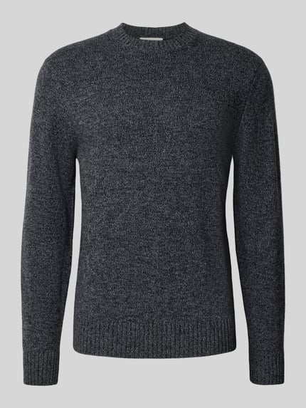Casual Friday Regular Fit Strickpullover aus Woll-Mix Modell 'ANTE' Black 2
