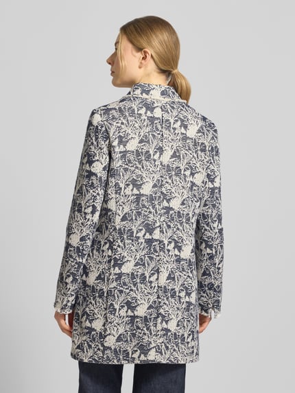 White Label Slim Fit Blazer im Allover-Look mit Pattentaschen Marine 5
