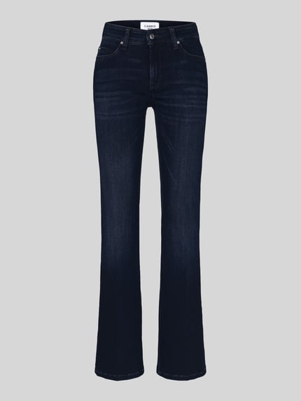 CAMBIO Regular Fit Bootcut-Jeans aus Viskose-Baumwoll-Mix Modell 'PARIS FLARED' Dunkelblau 2