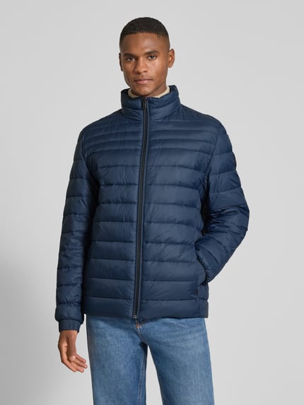 BOSS Orange Kurtka pikowana o kroju slim fit ze stójką model ‘ODEN2’ Granatowy 4