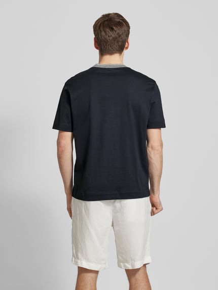 Emporio Armani T-Shirt mit Label-Stitching Marine 5
