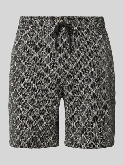 Shorts im Allover-Look mit Kordelzug Modell 'CARLOS' Shop The Look MANNEQUINE