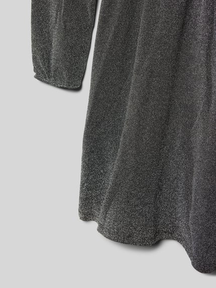 ONLY Tailliertes Midikleid mit Effektgarn Modell 'QUEEN' Black 2