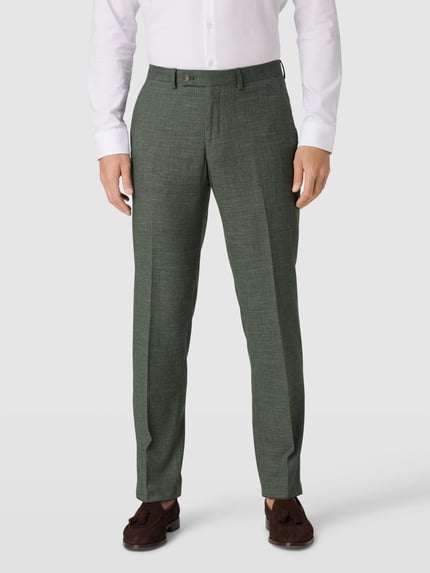 Christian Berg Men Regular fit pantalon met achterzakken Donkergroen - 4