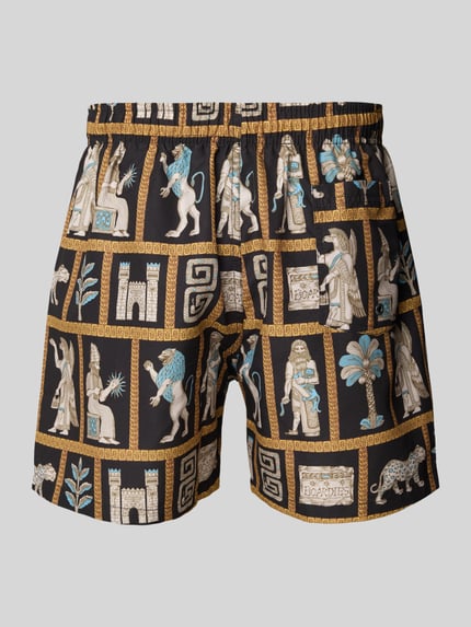 BOARDIES Badehose im Allover-Look Modell 'Mesopotamia' Black 4